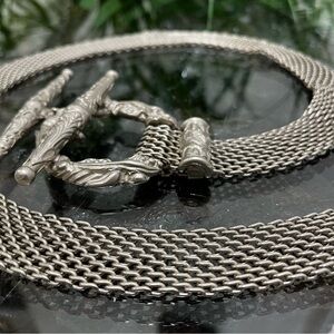Vintage chain mesh Belt with Ornate Toggle - XS - 27”